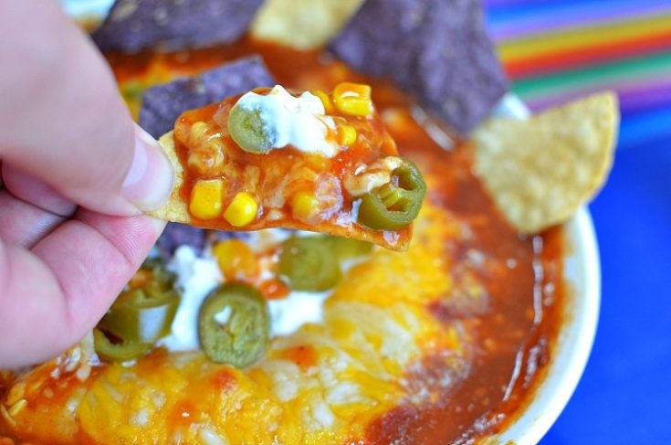 The Best Chicken Enchilada Dip