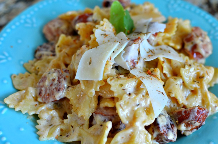 Easy Louisiana Sausage and Alfredo Pasta