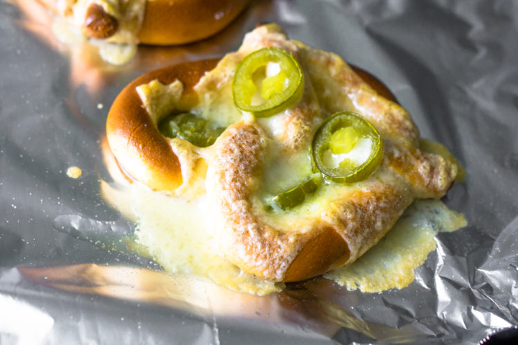 Grilled Jalapeno Cheddar Cheese Pretzel