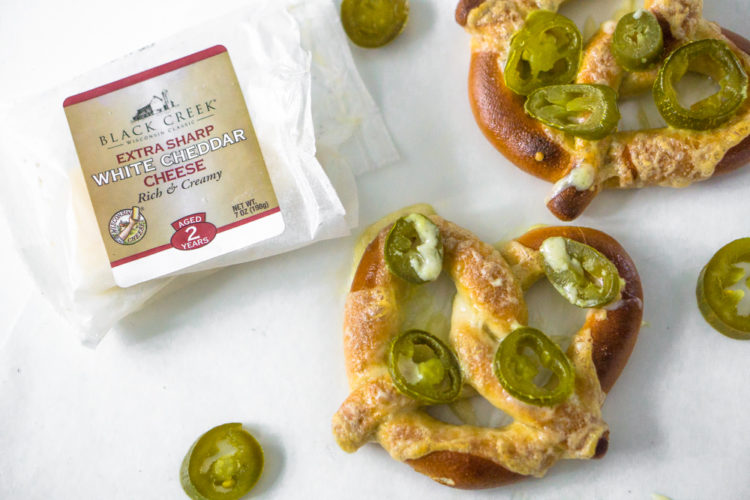 Grilled Jalapeno Cheddar Cheese Pretzel