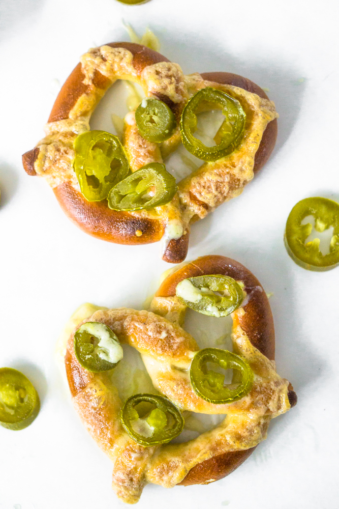 Grilled Jalapeno Cheddar Cheese Pretzel