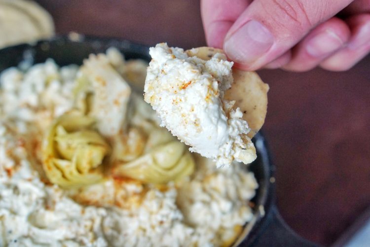 Easy Goat Cheese and Artichoke Dip